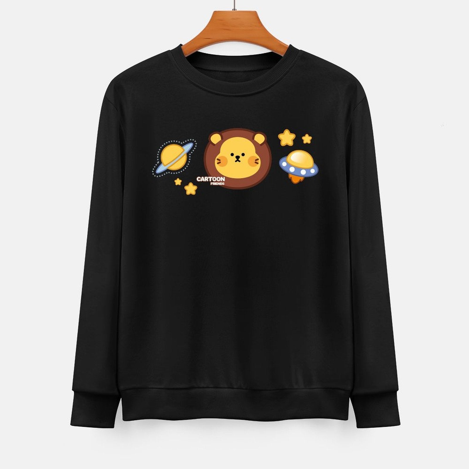 Front Patterned Long Sleeve TopClassic Fit TimelessStyle